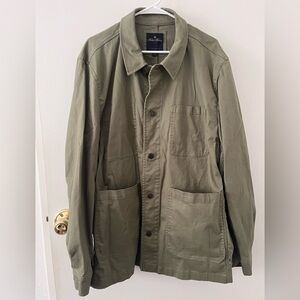 Brooks Brothers Stretch Cotton Twill Chore Jacket Men’s Olive Green XXL